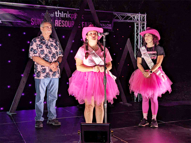 A speech being made at the Nor-Cal Think Pink Sundial Resource event